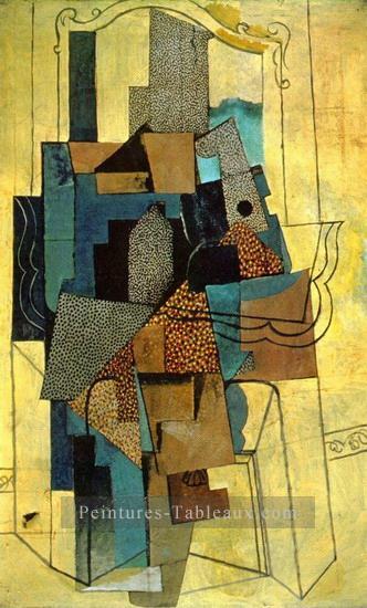 Homme à la cheminee 1916 cubisme Pablo Picasso Peintures à l'huile